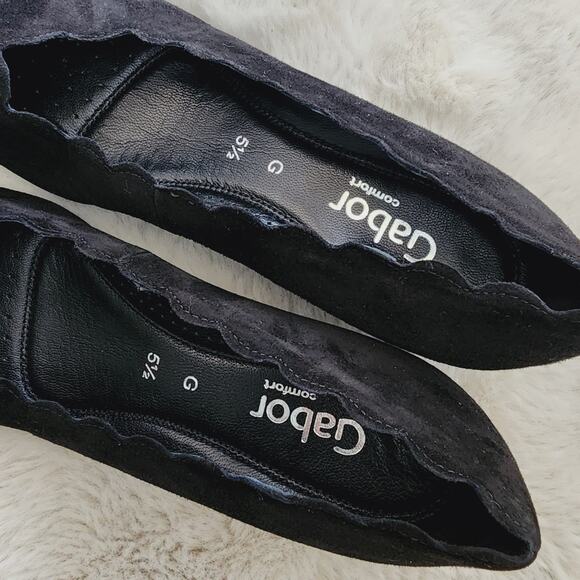 NEW Gabor Gigi Classic Scalloped Suede Block Heel Pump | UK 5.5 / US 8 | NEW - Picture 6 of 8